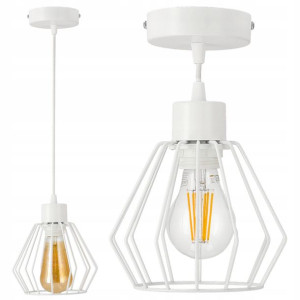 Lampa Wisząca do Kuchni Regulowana Diament Biały