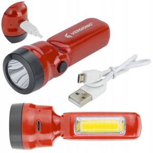 Latarka LED Podręczna Ładowana USB + KABEL 2w1