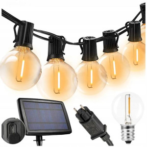 Girlanda Solarna Lub 230V 16m+34x Żarówki LED