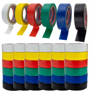 36X Mocna Taśma Izolacyjna PVC Wodoodporna ZESTAW