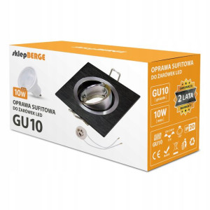 Oprawa halogenowa ruchoma + żarówka LED GU10 10W