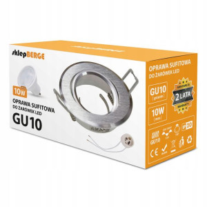 Oprawa halogenowa okrągła + żarówka GU10 LED 3W