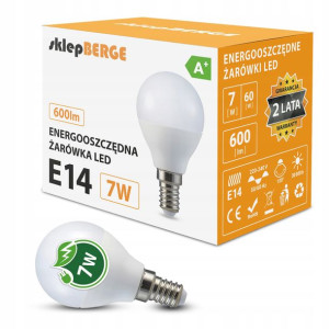 Żarówka LED E14 7W G45 kulka ciepła 21301