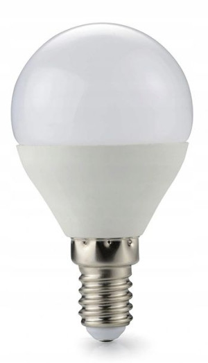 Żarówka LED E14 6W G45 kulka zimna
