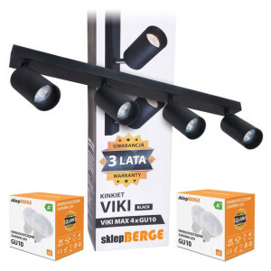 Lampa sufitowa Spot 4x GU10 + 4x żarówka Led 5W