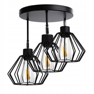 Lampa Wisząca Sufitowa Regulowana-diament Druciany