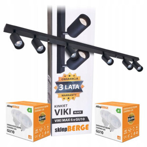 Lampa sufitowa Szyna Spot 6x GU10 + 6x żarówka 3W