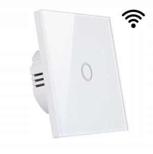 Włącznik ścienny dotyk LED szklany pojedynczy WIFI