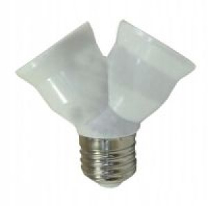 Redukcja adapter żarówka E27 na 2xE27