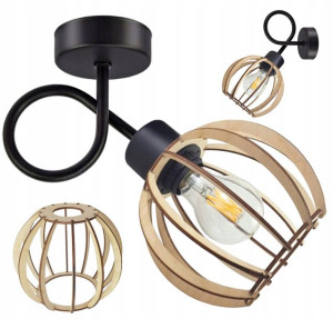 Lampa Wisząca Sufitowa Zawijana Loft Mała Kula