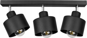 Lampa sufitowa wisząca żyrandol LED 3x E27 czarna