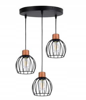 Lampa Wisząca Sufitowa Regulowana Kula Druciana 3x