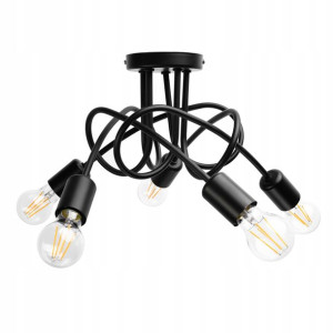 Lampa Wisząca Sufitowa Zawijana Loft 5xe27