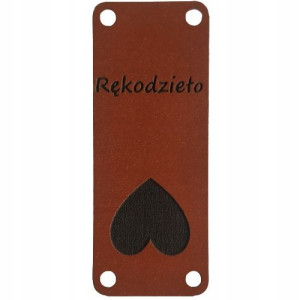 Naszywka wszywka metka ekoskóra Rękodzieło 50x20mm