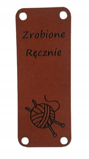 Naszywka, wszywka, metka, Zrobione ręcznie 50x20mm