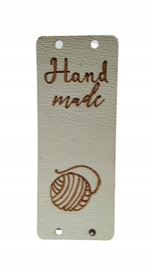 Naszywka, wszywka, metka ekoskóra HANDMADE 50x20mm
