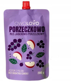 Owolovo Mus Jabłkowo- Porzeczkowy 200g