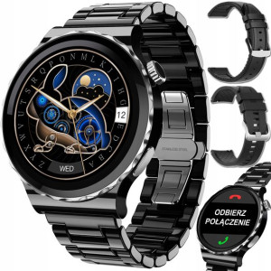 Smartwatch Damski Trzy Paski Menu Pl Rozmowy Spo2