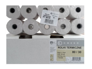 Rolka Termiczna 80 X 30 Do Kasy Fiskalnej Op.10szt