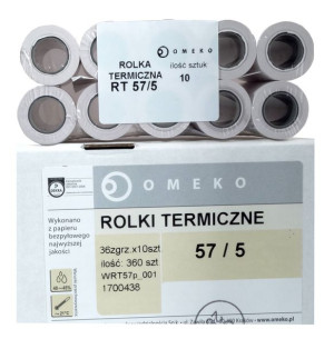 ROLKI TERMICZNE 57 X 5 TAXI 360szt=1 karton