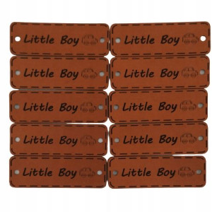 Naszywki, wszywki, metki ekoskóra Little Boy 10szt