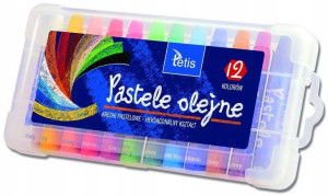 Kredki Pastele Olejne 12 Kolorów Tetis