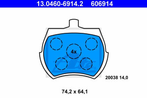 Klocki hamulcowe ATE 13-0460-6914-2 20038140