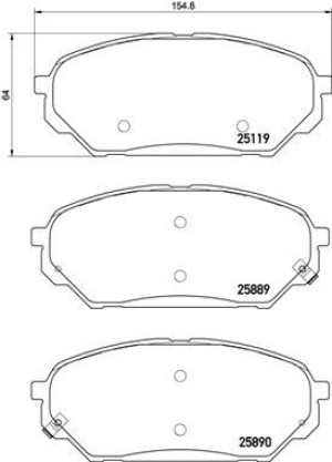 Klocki hamulcowe BREMBO P30071 581013JA50
