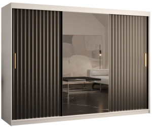 Szafa przesuwna RYFLE WAVE 2 250cm. biała + czarna