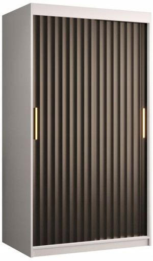 Szafa przesuwna RYFLE WAVE 1 100cm. biała + czarna