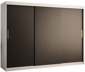 Szafa przesuwna RYFLE SLIM 1 250cm. biała + czarna