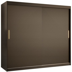 Szafa przesuwna RYFLE SLIM 1 200cm. czarna + złoto