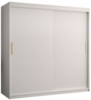 Szafa przesuwna RYFLE SLIM 1 180cm. biała + złoto