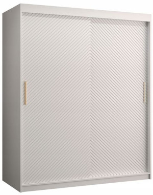 Szafa przesuwna RYFLE SLIM 1 150cm. biała + złoto
