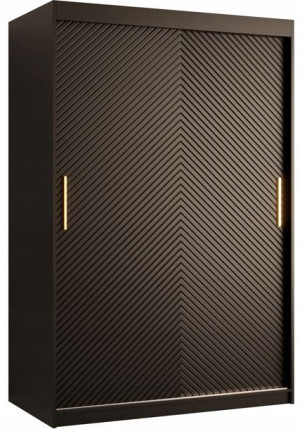 Szafa przesuwna RYFLE SLIM 1 120cm. czarna + złoto