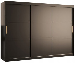Szafa przesuwna MIRO 1 250cm. czarna + złoto