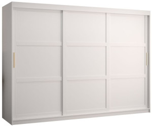 Szafa przesuwna MIRO 1 250cm. biała + złoto