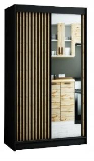 Szafa przesuwna LIVELLO II - 120 cm z lamelami/cz