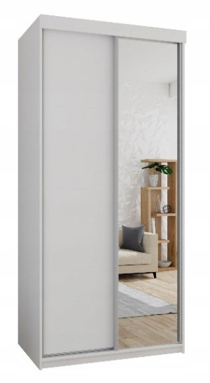 Szafa przesuwna DIEGO I 100cm BIAŁA, SONOMA