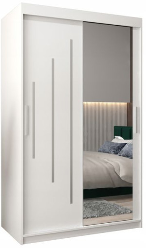 szafa przesuwna LUKA 2 - 100cm - garderoba, lustro