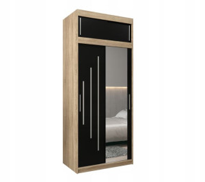 szafa przesuwna LUKA 2 - 100cm - garderoba, ZESTAW