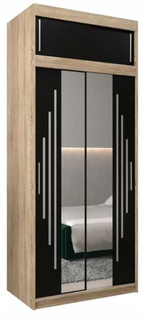 szafa przesuwna LUKA 1 100cm garderoba ZESTAW