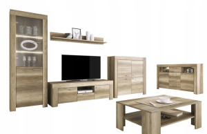 Zestaw MOUNTAIN komoda RTV witryna meble do salonu