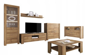 Zestaw MOUNTAIN komoda RTV witryna meble do salonu