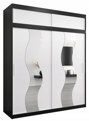 szafa przesuwna SLINE - 200cm - garderoba, ZESTAW