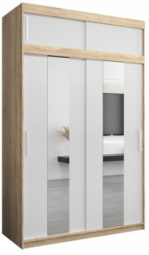 szafa przesuwna LENA - 120cm, lustro, ZESTAW