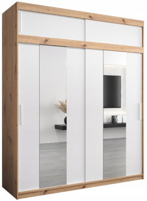 szafa przesuwna LENA - 200cm, lustro, ZESTAW