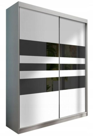 Szafa przesuwna DIEGO VI 150cm BIAŁA, SONOMA