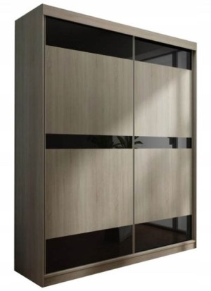 Szafa przesuwna DIEGO IV 150cm BIAŁA, SONOMA