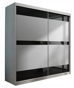 Szafa przesuwna DIEGO IV 200cm BIAŁA, SONOMA